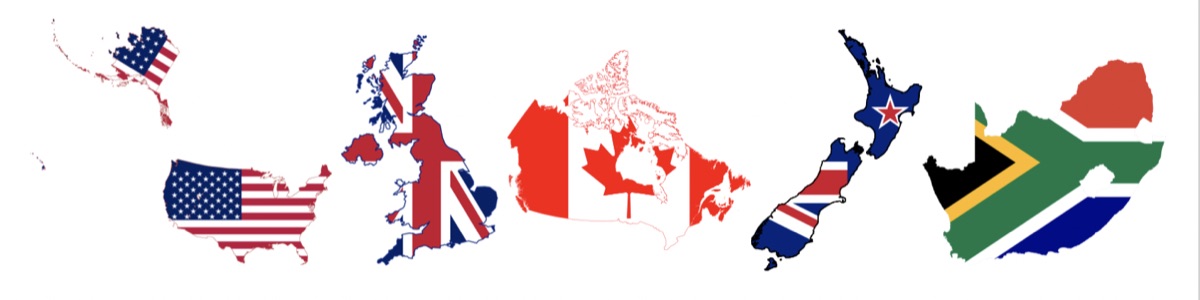 Mapa de Canadá con la bandera nacional