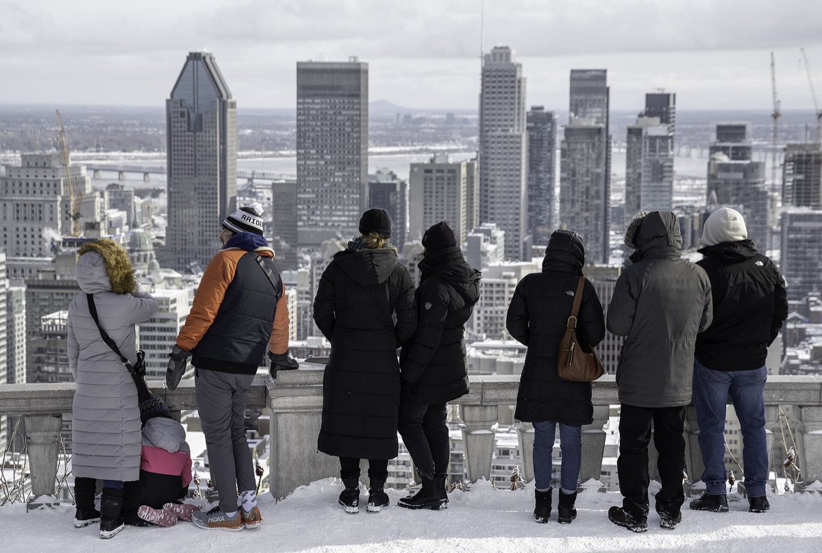 Het stadsgezicht van een Canadese stad