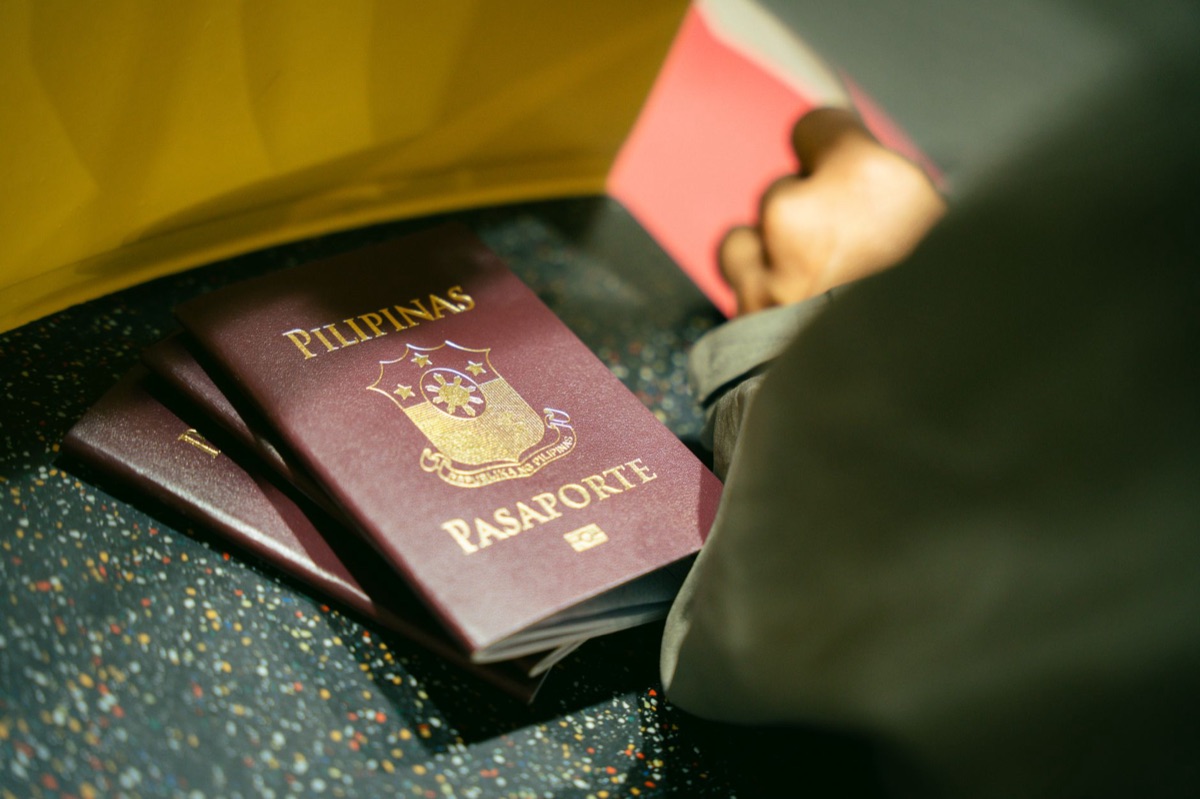 Close up of Canadian immigration documents and travel papers