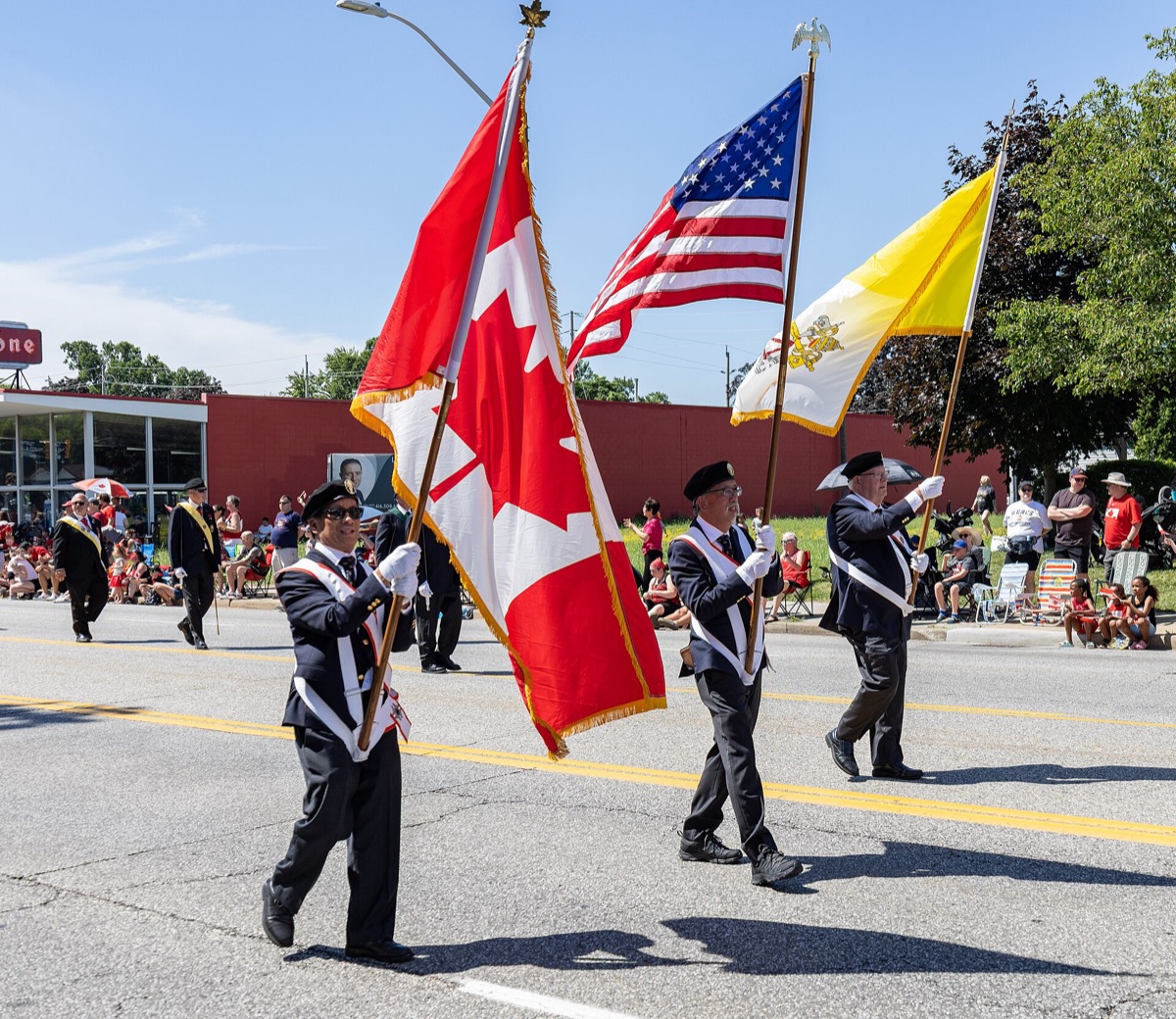 canadian flag parade