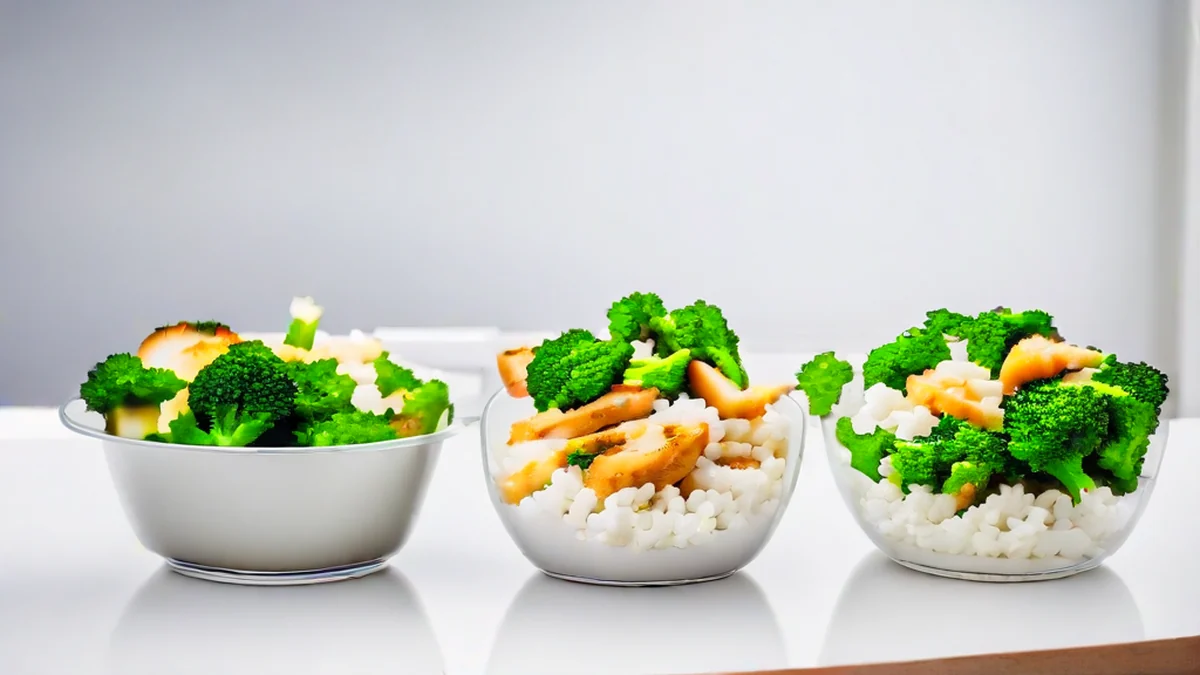 Ciotole di vetro per meal prep, trasparenti, durabili, riutilizzabili, varie dimensioni